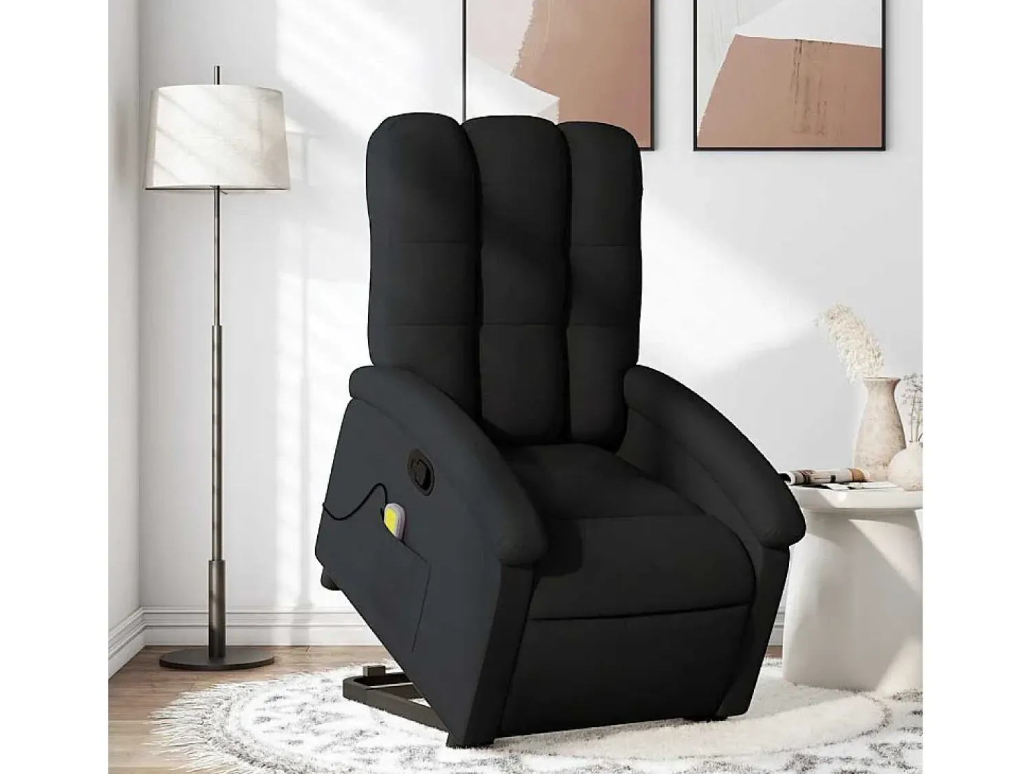 Poltrona| Poltrona de massagens reclinável elevatória tecido SHL296175 Preto