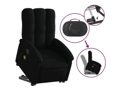 Poltrona| Poltrona de massagens reclinável elevatória tecido SHL296175 Preto