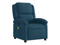 vidaxl Poltrona de massagens reclinável elétrica veludo^ Poltrona