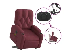 Poltrona* Poltrona de massagens reclin. elevatória tecido tinto SHL819693 Vermelho