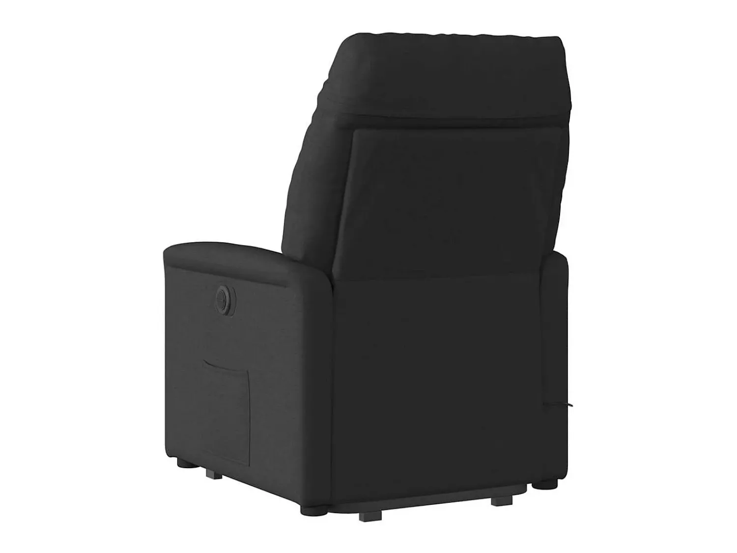 New Poltrona de massagens reclinável elevatória tecido SHL482331 Preto