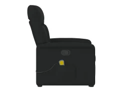 New Poltrona de massagens reclinável elevatória tecido SHL482331 Preto