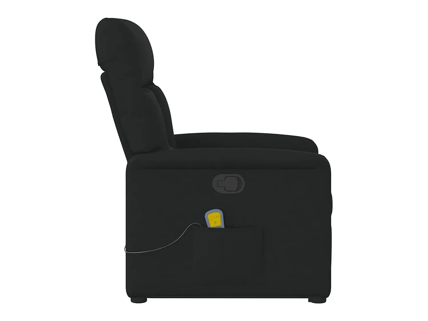 New Poltrona de massagens reclinável elevatória tecido SHL482331 Preto