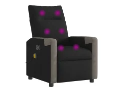 Hot Poltrona de massagens reclinável tecido SHL46683 Preto