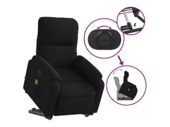 Poltrona de massagens reclinável elevatória microfibra SHL82124^ Poltrona