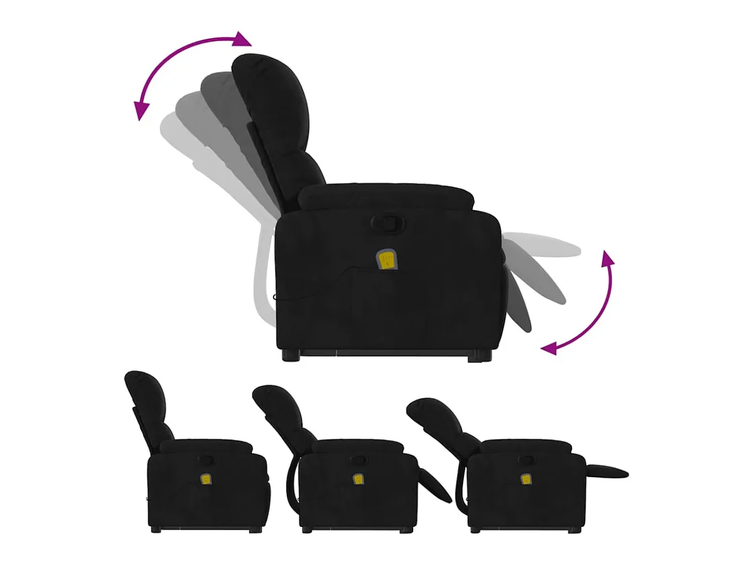 Poltrona de massagens reclinável elevatória microfibra SHL82124^ Poltrona