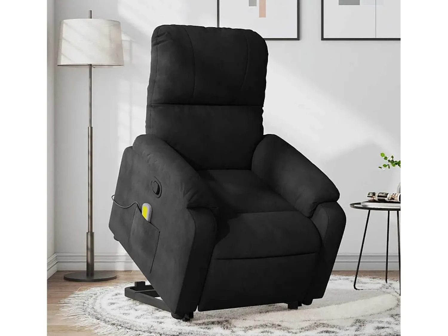 Poltrona de massagens reclinável elevatória microfibra SHL82124^ Poltrona