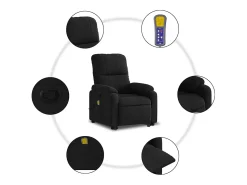Poltrona de massagens reclinável elevatória microfibra SHL82124^ Poltrona