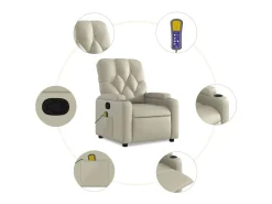 Poltrona de massagens reclinável couro artificial cor SHL154378^ Poltrona
