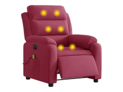 Poltrona* Poltrona de massagens reclinável elétrica veludo tinto SHL436344 Vermelho