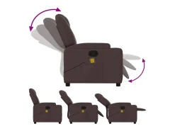 Poltrona* Poltrona de massagens reclinável tecido -escuro SHL532925 Castanho