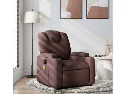Poltrona* Poltrona de massagens reclinável tecido -escuro SHL532925 Castanho