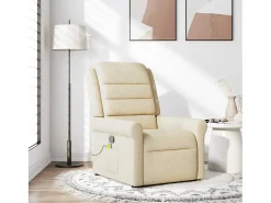 Clearance Poltrona de massagens reclinável tecido cor SHL214236 Creme