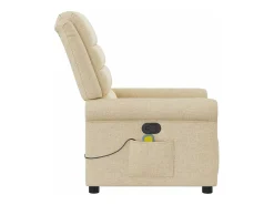 Clearance Poltrona de massagens reclinável tecido cor SHL214236 Creme