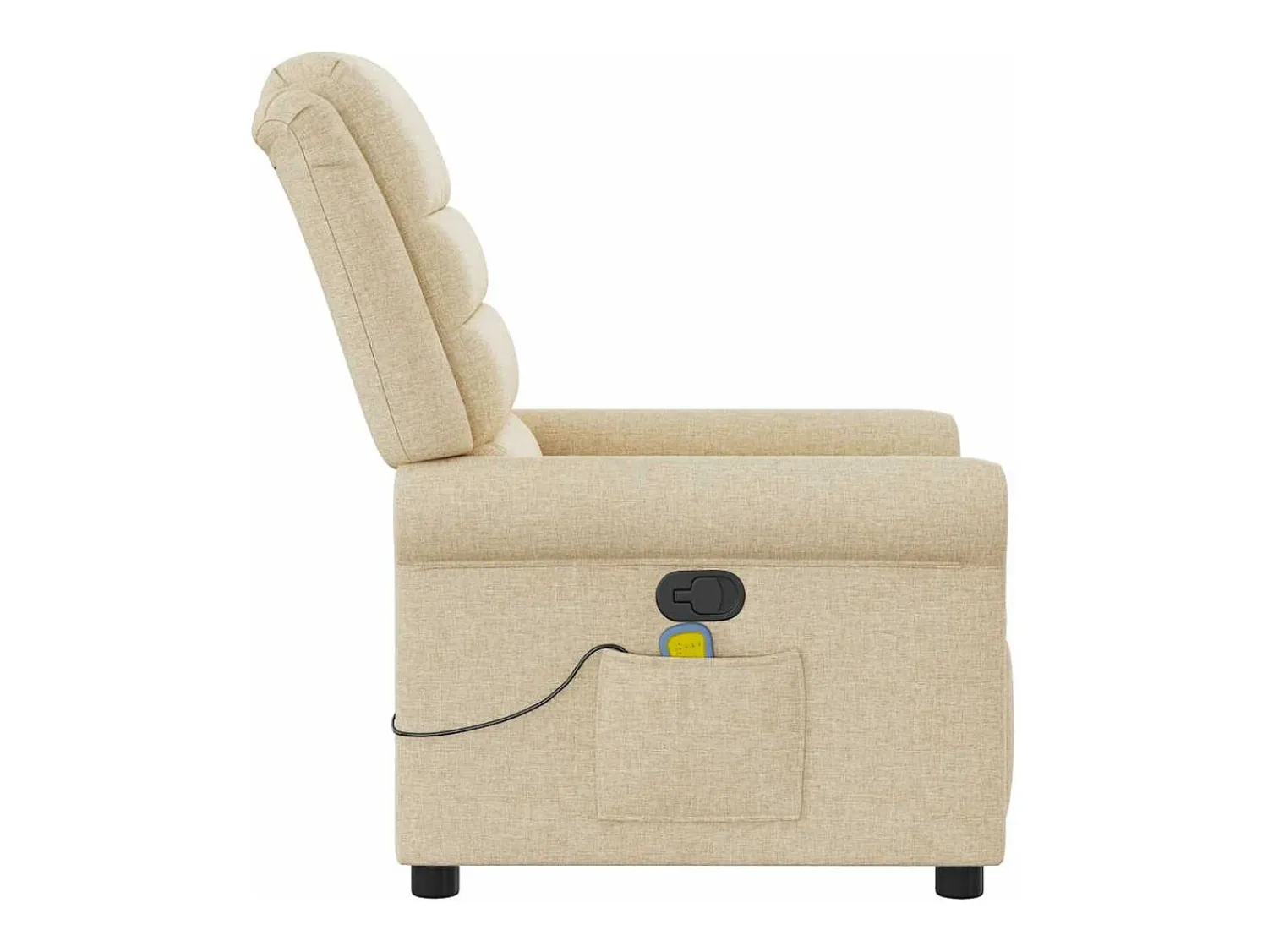 Clearance Poltrona de massagens reclinável tecido cor SHL214236 Creme