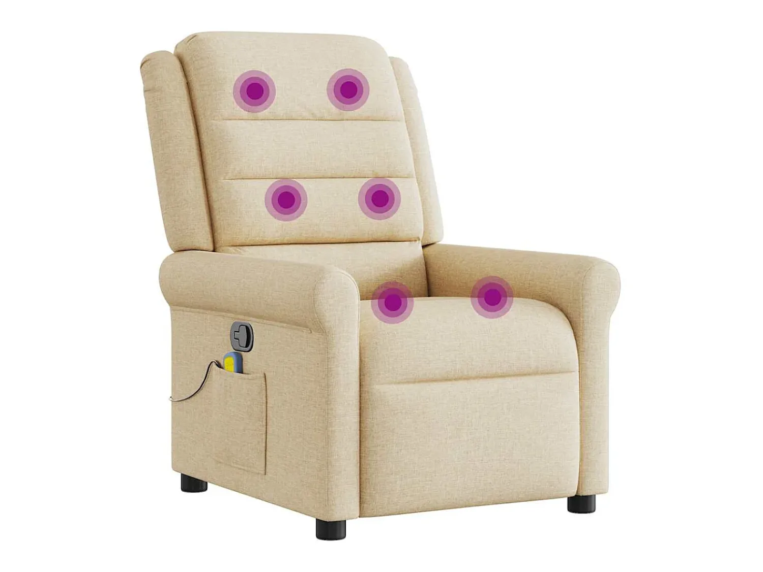 Clearance Poltrona de massagens reclinável tecido cor SHL214236 Creme