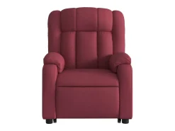vidaxl Poltrona de massagens reclin. elevatória tecido tinto^ Poltrona