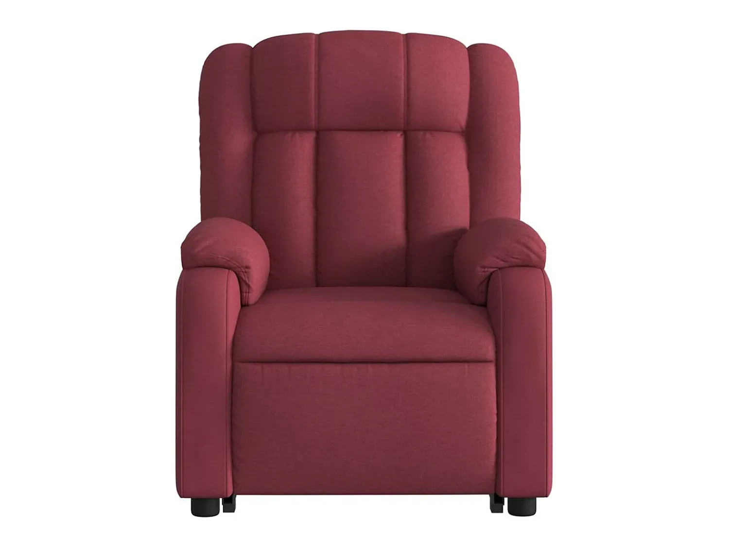 vidaxl Poltrona de massagens reclin. elevatória tecido tinto^ Poltrona