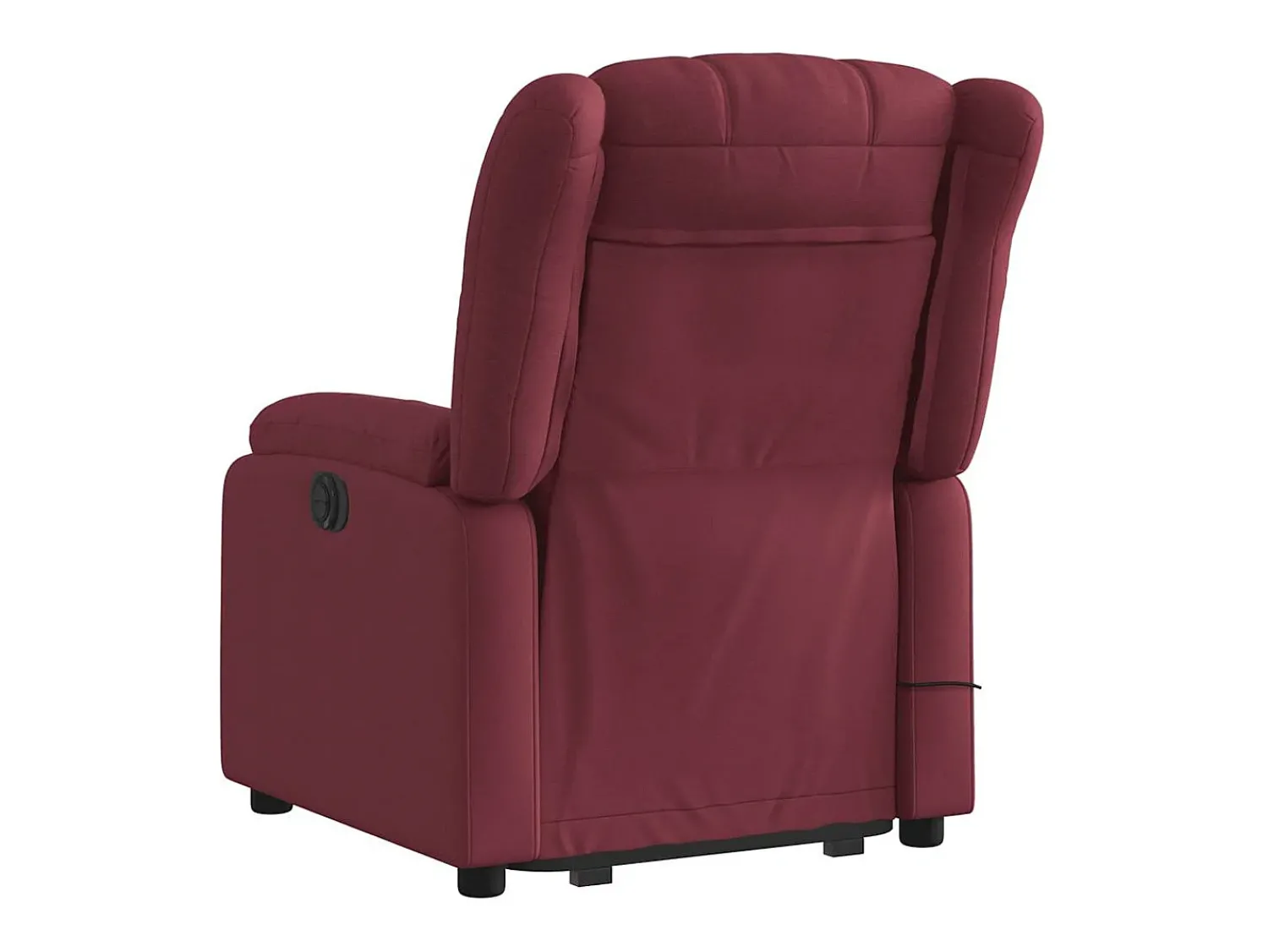 vidaxl Poltrona de massagens reclin. elevatória tecido tinto^ Poltrona