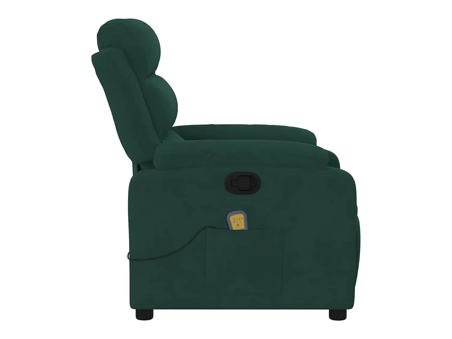 Poltrona de massagens reclinável veludo verde-escuro SHL507135^ Poltrona