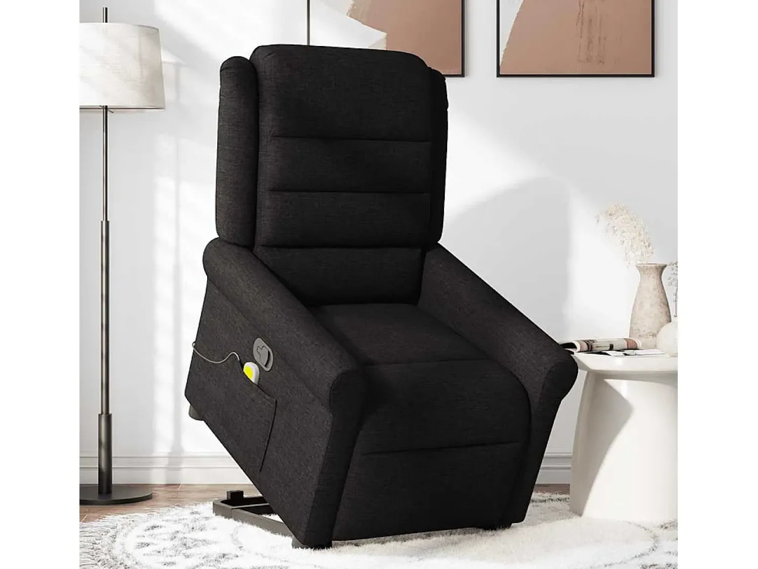 Poltrona* Poltrona de massagens reclinável elevatória tecido SHL217118 Preto