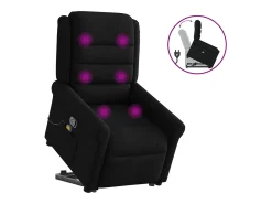 Poltrona* Poltrona de massagens reclinável elevatória tecido SHL217118 Preto