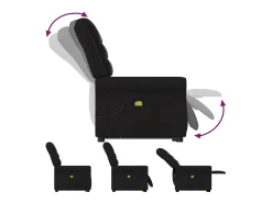 Poltrona* Poltrona de massagens reclinável elevatória tecido SHL217118 Preto