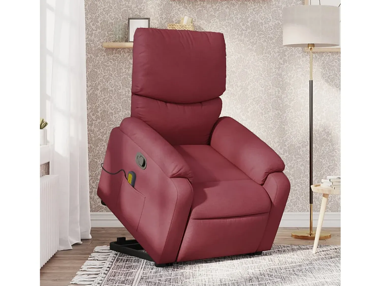 Poltrona| Poltrona de massagens reclin. elevatória tecido tinto SHL307500 Vermelho