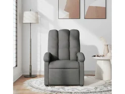 Poltrona de massagens reclinável tecido cinzento-escuro SHL404821^ Poltrona