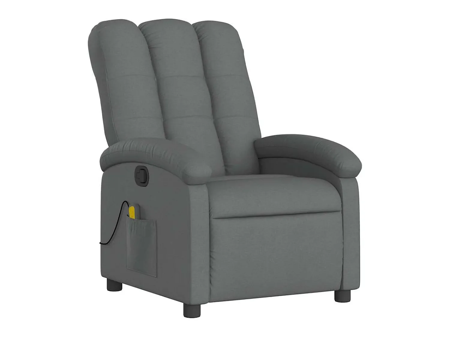 Poltrona de massagens reclinável tecido cinzento-escuro SHL404821^ Poltrona