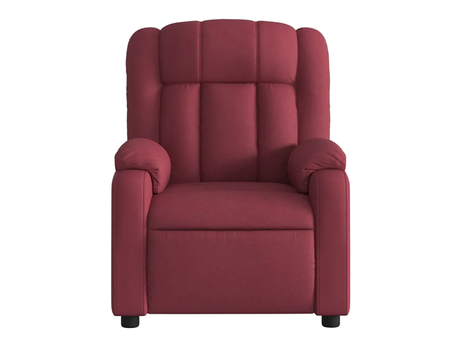 Poltrona*vidaxl Poltrona de massagens reclinável tecido tinto Vermelho