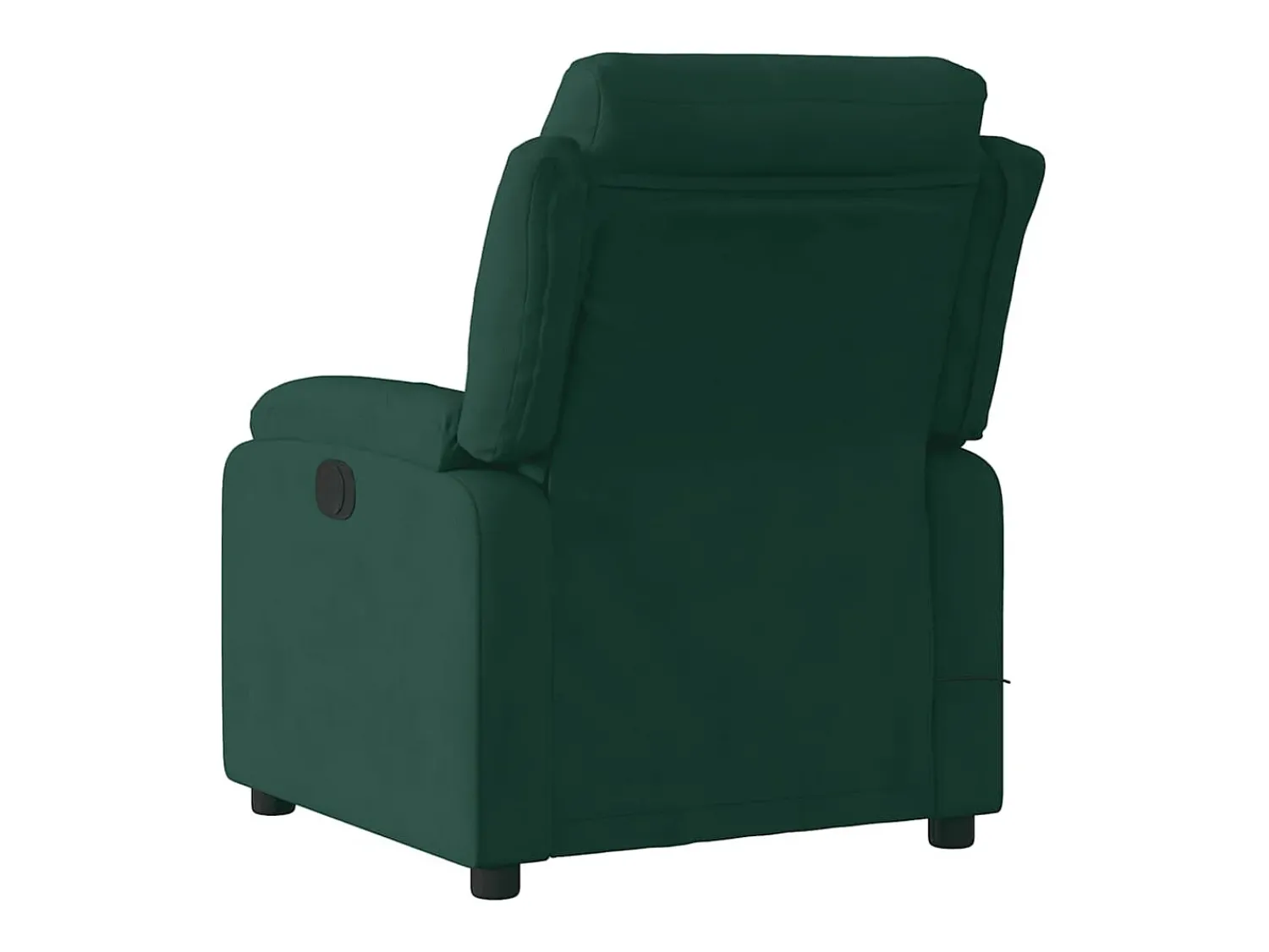 vidaxl Poltrona de massagens reclinável elétrica veludo -escuro Verde