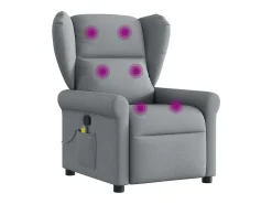 Hot Poltrona de massagens reclinável tecido -claro SHL969709 Cinzento