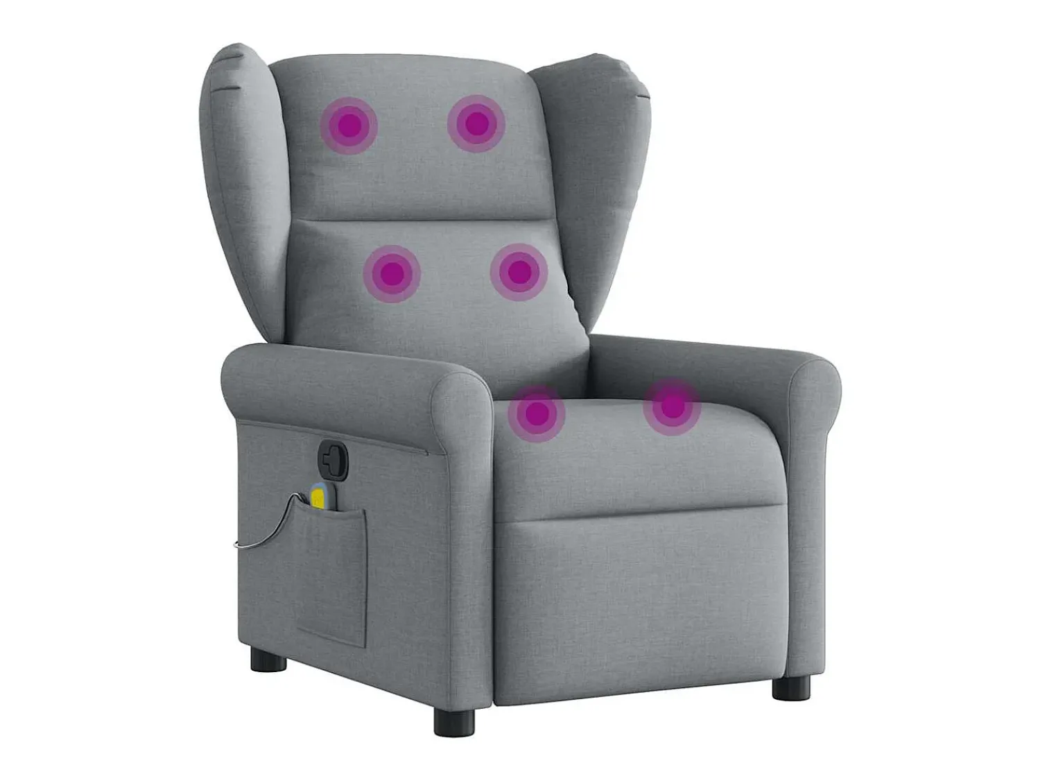 Hot Poltrona de massagens reclinável tecido -claro SHL969709 Cinzento