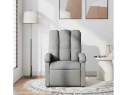 Poltrona| Poltrona de massagens reclinável tecido -claro SHL325524 Cinzento