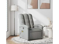 Poltrona| Poltrona de massagens reclinável tecido -claro SHL325524 Cinzento