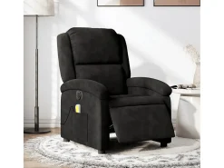 Poltrona| Poltrona de massagens reclinável elétrica veludo SHL662731 Preto