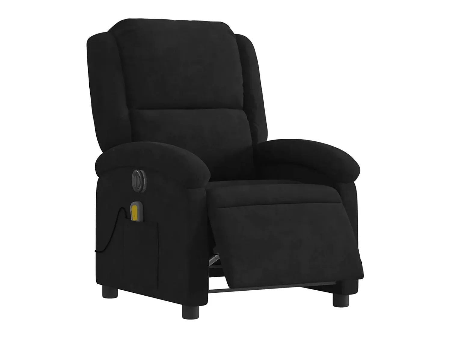 Poltrona| Poltrona de massagens reclinável elétrica veludo SHL662731 Preto