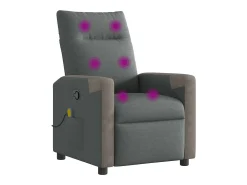 Poltrona de massagens reclinável tecido cinzento-escuro SHL477035^ Poltrona