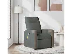Poltrona de massagens reclinável tecido cinzento-escuro SHL477035^ Poltrona