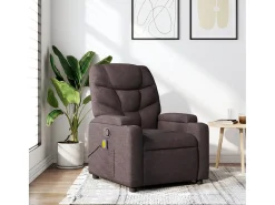 New Poltrona de massagens reclinável tecido -escuro SHL574701 Castanho