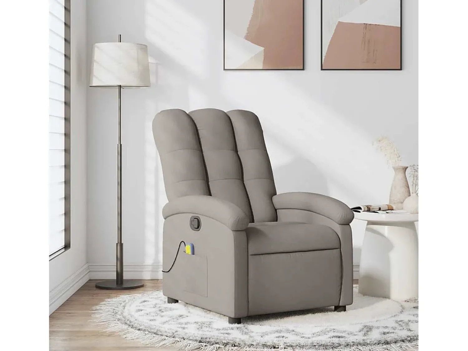 Poltrona* Poltrona de massagens reclinável tecido cinzento-acastanhado SHL526548 Taupe