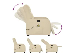 Poltrona de massagens reclinável tecido cor SHL43189^ Poltrona