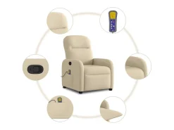 Poltrona de massagens reclinável tecido cor SHL43189^ Poltrona