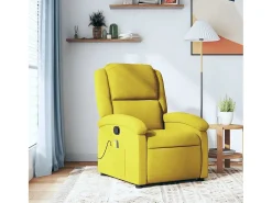Poltrona* Poltrona de massagens reclinável veludo SHL145633 Amarelo