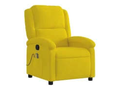 Poltrona* Poltrona de massagens reclinável veludo SHL145633 Amarelo