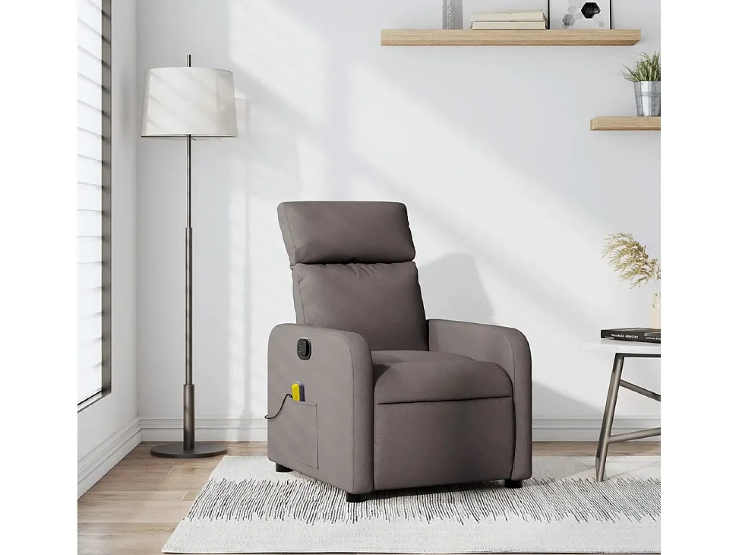 Poltrona* Poltrona de massagens reclinável tecido cinzento-acastanhado SHL616885 Taupe
