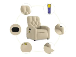Poltrona de massagens reclinável tecido cor SHL260677^ Poltrona