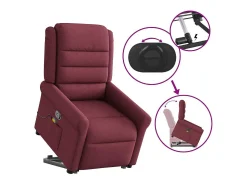 Poltrona* Poltrona de massagens reclin. elevatória tecido tinto SHL786242 Vermelho