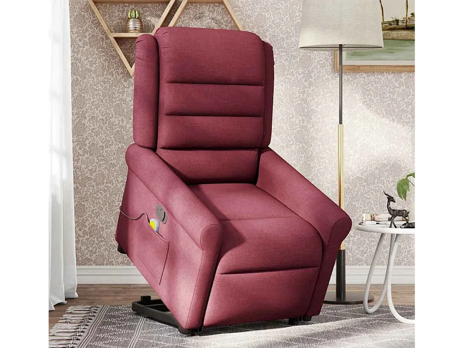 Poltrona* Poltrona de massagens reclin. elevatória tecido tinto SHL786242 Vermelho